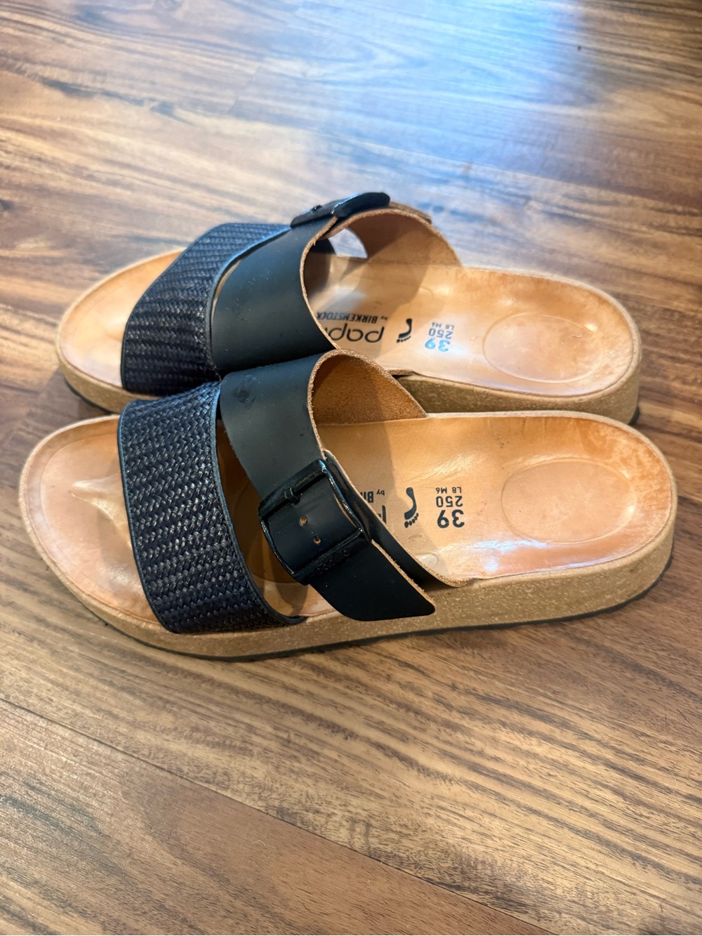 Birkenstock Papillio Almina Nubuck Leather Platform Sandal Black EU 39/US 8.5/9